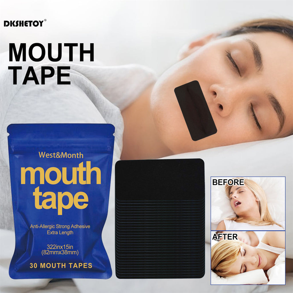 Sleep Mouth Tape Strips — Nose Breathing, Deeper Sleep, Less Snoring | 30 Night Supply